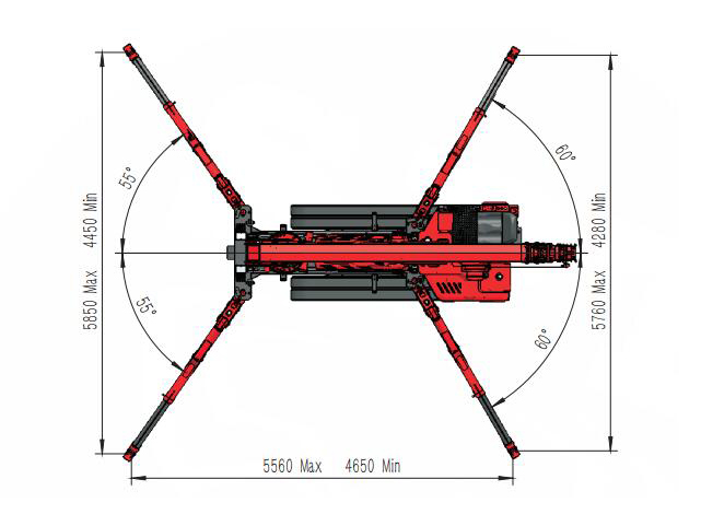 SPT499 微型履带吊机展开尺寸