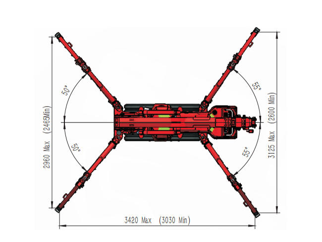 SPT199 微型履带吊车展开尺寸